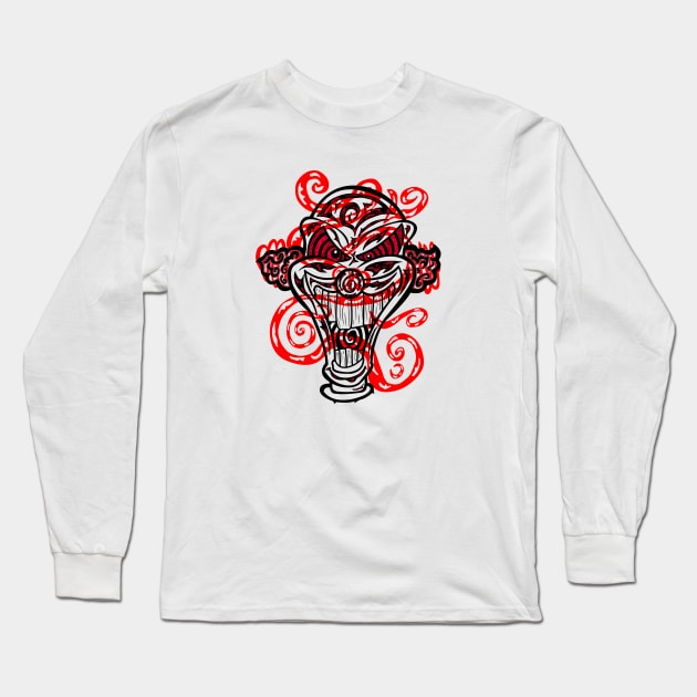 TonkiTonki the Clown Long Sleeve T-Shirt by mm92